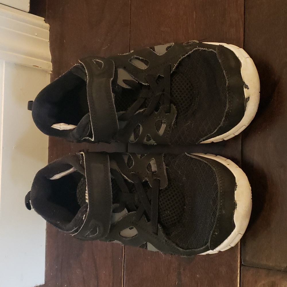 Nike size 2y sneakers with elastic and velcro close